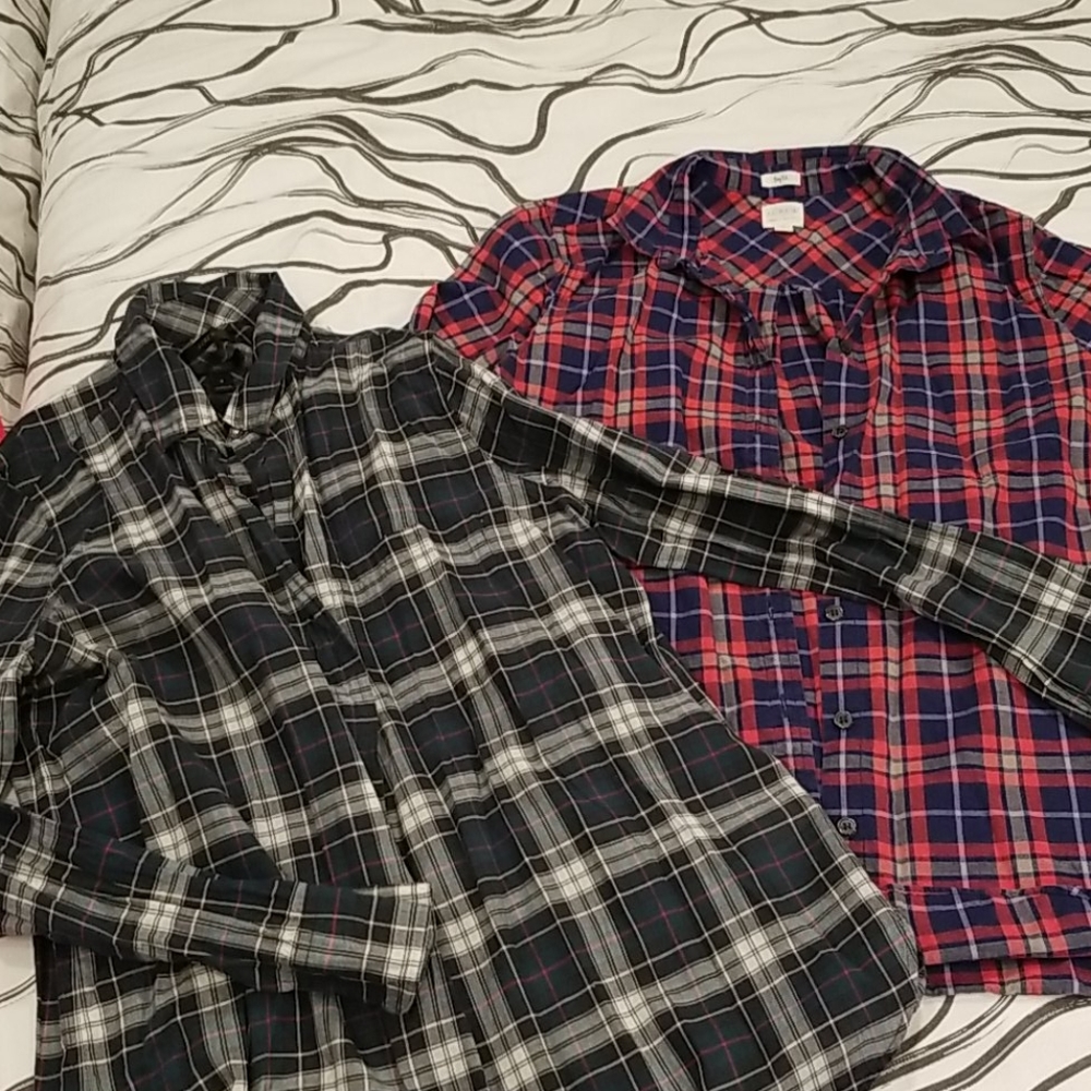 Jcrew butto  down plaid 2 for 1